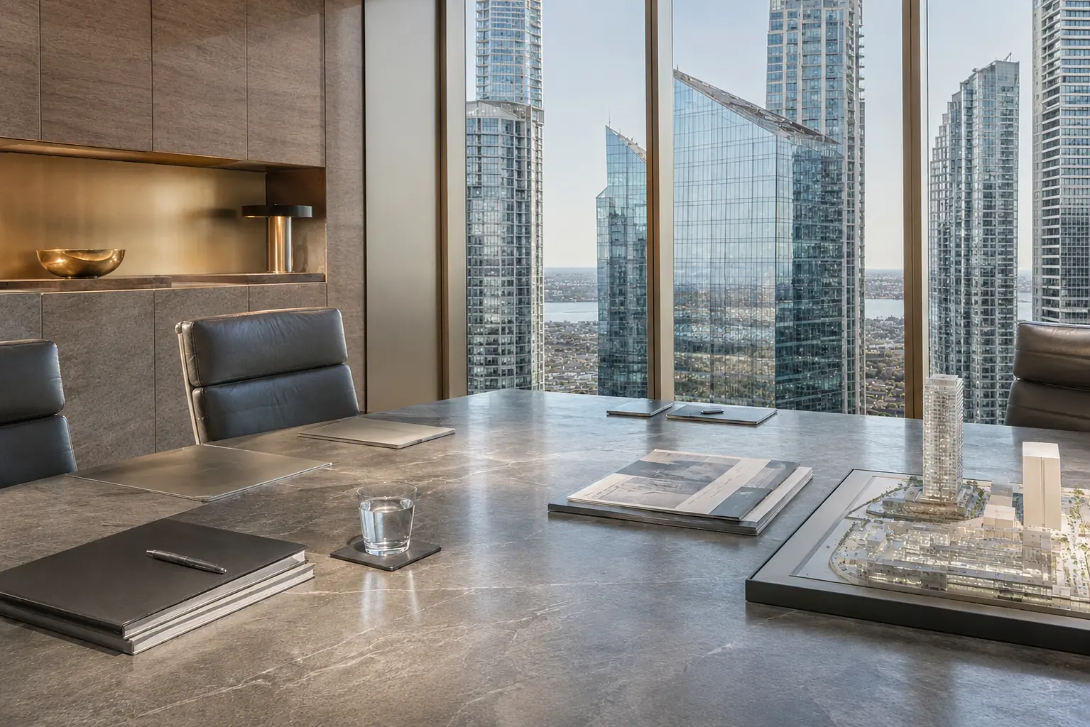 A contemporary boardroom in Dubai